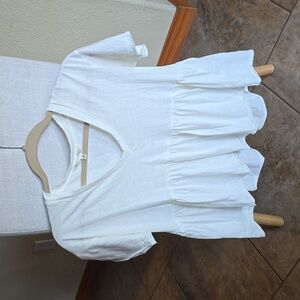 Super soft white babydoll tee size xs